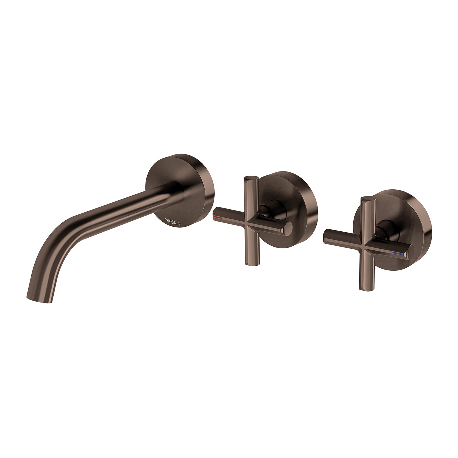 Phoenix Vivid Slimline Plus Wall Basin / Bath Hostess Set 180mm Outlet Brushed Bronze – Lead Free