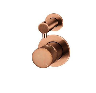 Meir Round Diverter Mixer Pinless Handle Trim Kit (In-wall body not included) Lustre Bronze