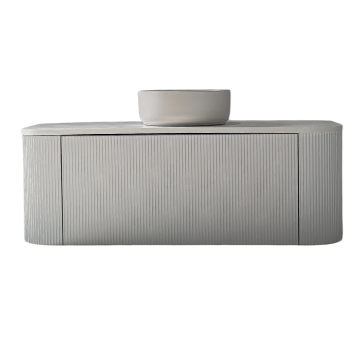 1200mm Portofino White Flute Vanity Unit