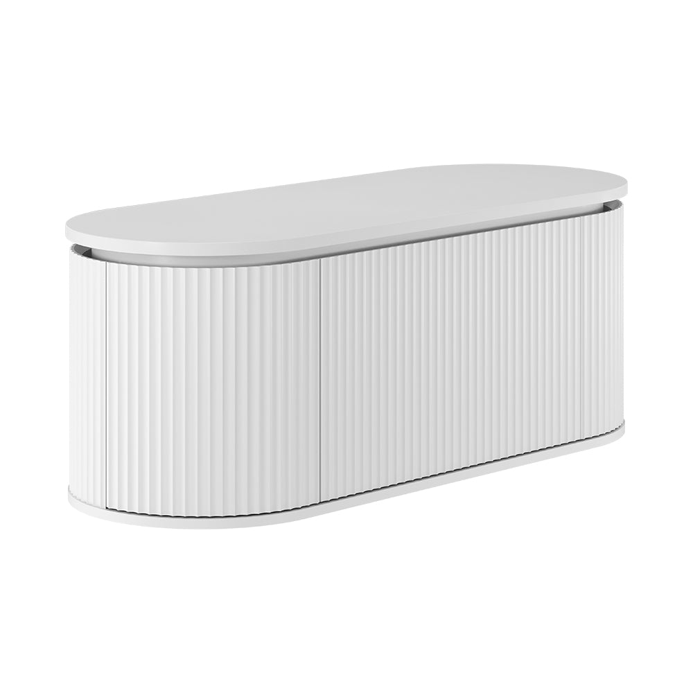 Fienza Empire Pill Satin White Wall Hung Vanity