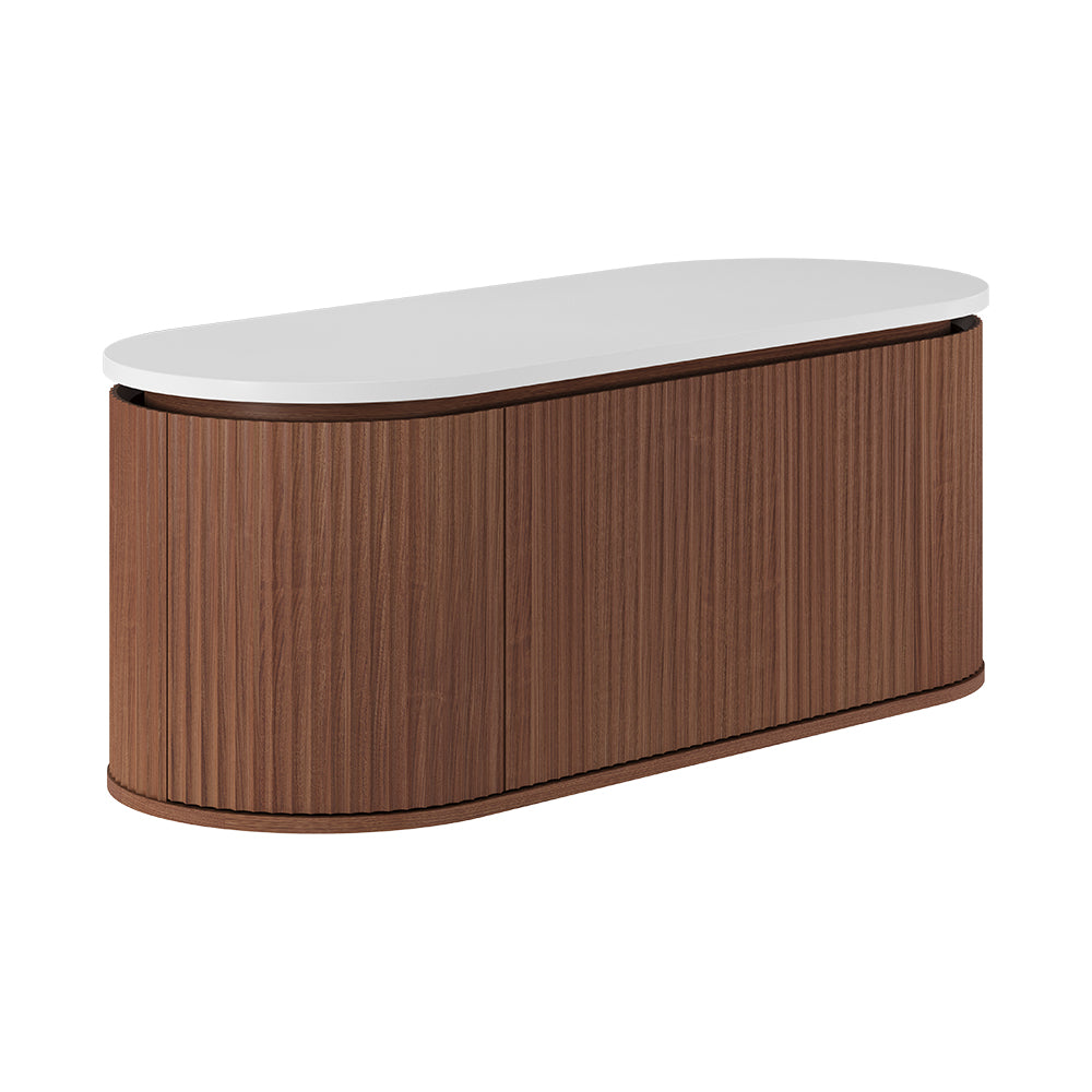 Fienza Empire Pill Walnut Wall Hung Vanity