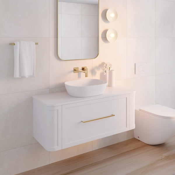 Fienza Mila Curved Wall Hung Vanity Cabinet