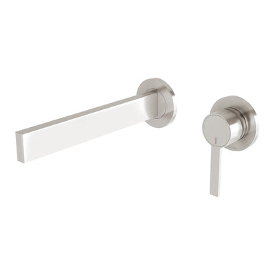 Phoenix Lexi MKII SwitchMix Wall Basin Mixer Set 200mm (Complete Kit) Brushed Nickel