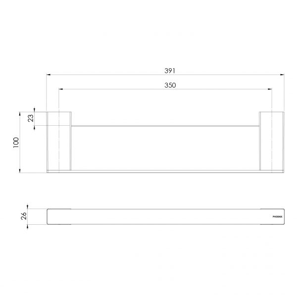 Phoenix Lexi MKII Shower Shelf Chrome