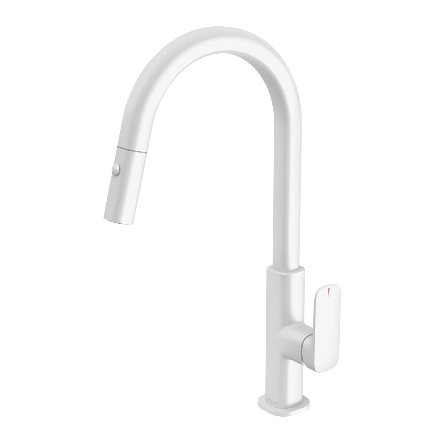 Phoenix Nuage Pull Out Sink Mixer 200mm - Lead Free Matte White