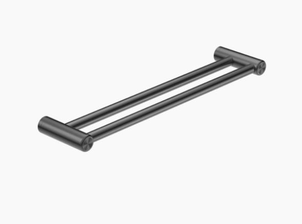 Nero Mecca Care 25mm Double Towel Grab Rail 900mm Gun Metal