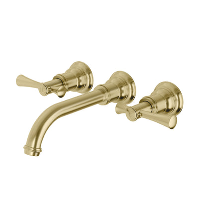 Phoenix Cromford Wall Basin/Bath Set 180mm Brushed Gold