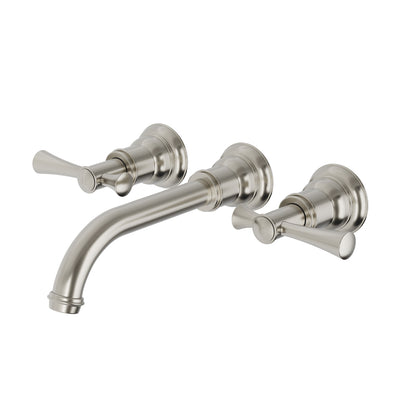 Phoenix Cromford Wall Basin/Bath Set 180mm Brushed Nickel