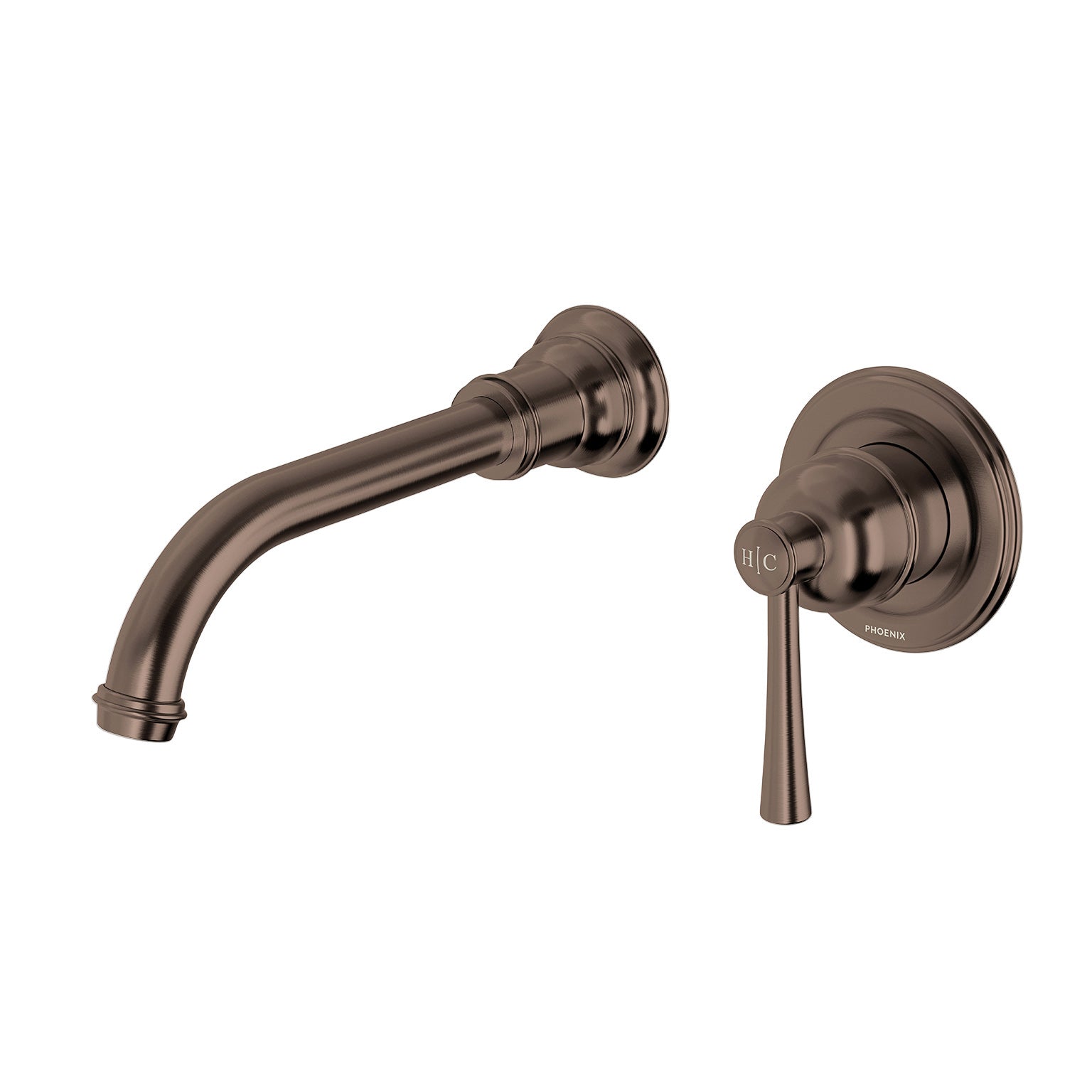Phoenix Cromford SwitchMix Wall Basin / Bath Mixer Set 180mm (Complete Kit) Brushed Bronze – Lead Free