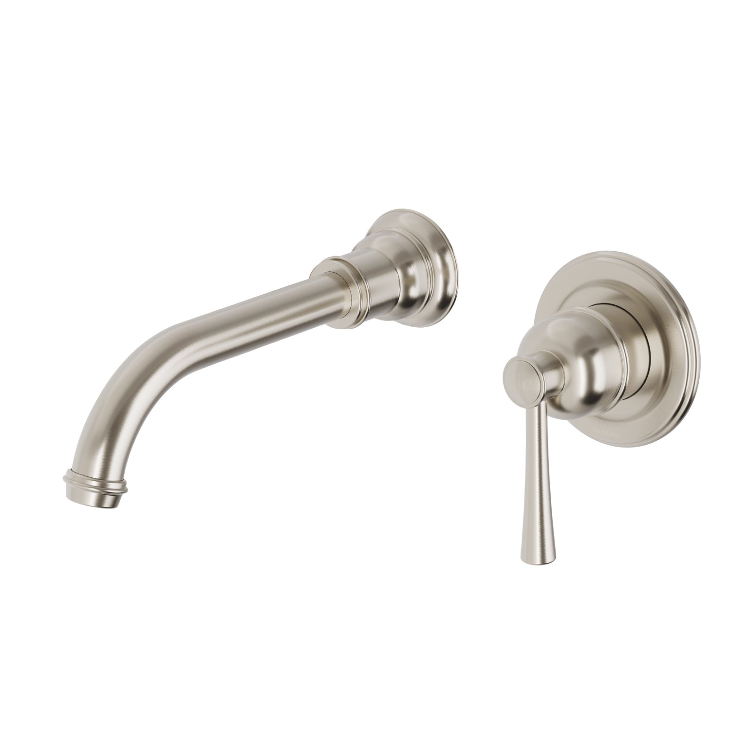 Phoenix Cromford SwitchMix Wall Basin/Bath Mixer Set 180mm Complete Kit Brushed Nickel