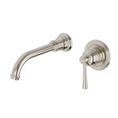 Phoenix Cromford SwitchMix Wall Basin/Bath Mixer Set 180mm Complete Kit Brushed Nickel
