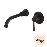 Phoenix Cromford SwitchMix Wall Basin/Bath Mixer Set 180mm Trim Kit Only Matte Black
