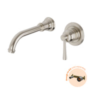 Phoenix Cromford SwitchMix Wall Basin/Bath Mixer Set 180mm Trim Kit Only Brushed Nickel
