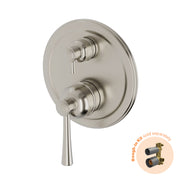 Phoenix Cromford Switch Mix Wall Diverter Mixer Fit Off Kit Only Brushed Nickel
