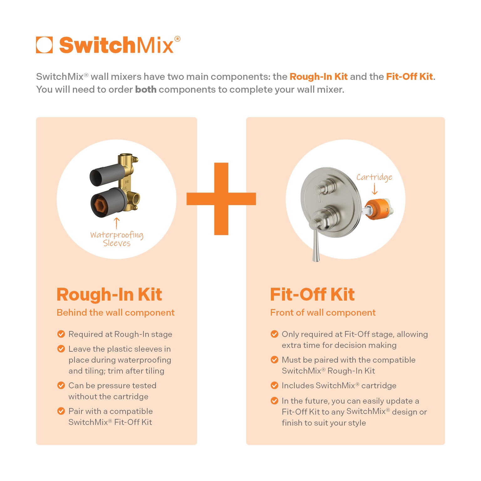 Phoenix Cromford SwitchMix Shower / Bath Diverter Mixer (Fit-Off Kit Only) Brushed Bronze – Lead Free