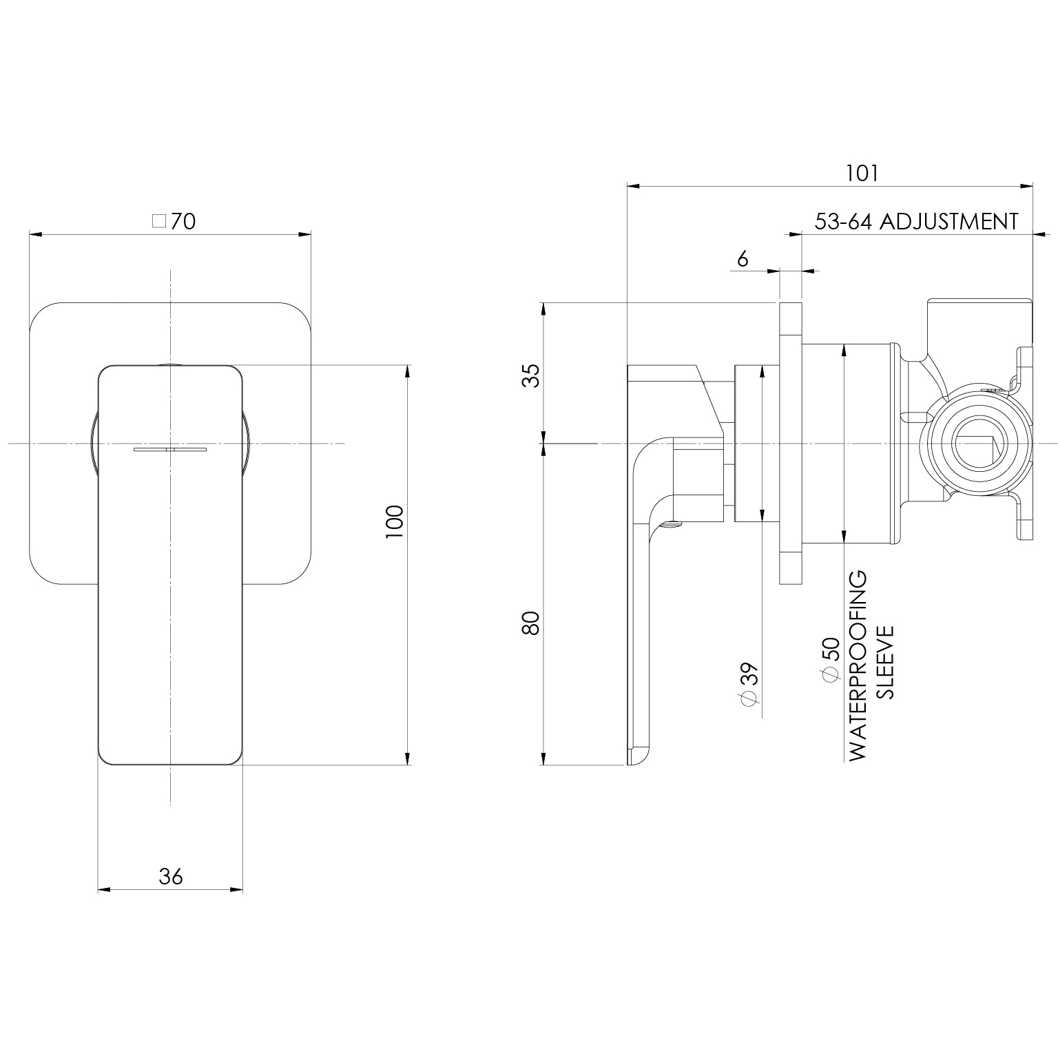 Phoenix Gloss MKII SwitchMix Shower / Wall Mixer (Complete Kit) – Lead Free Matte Black