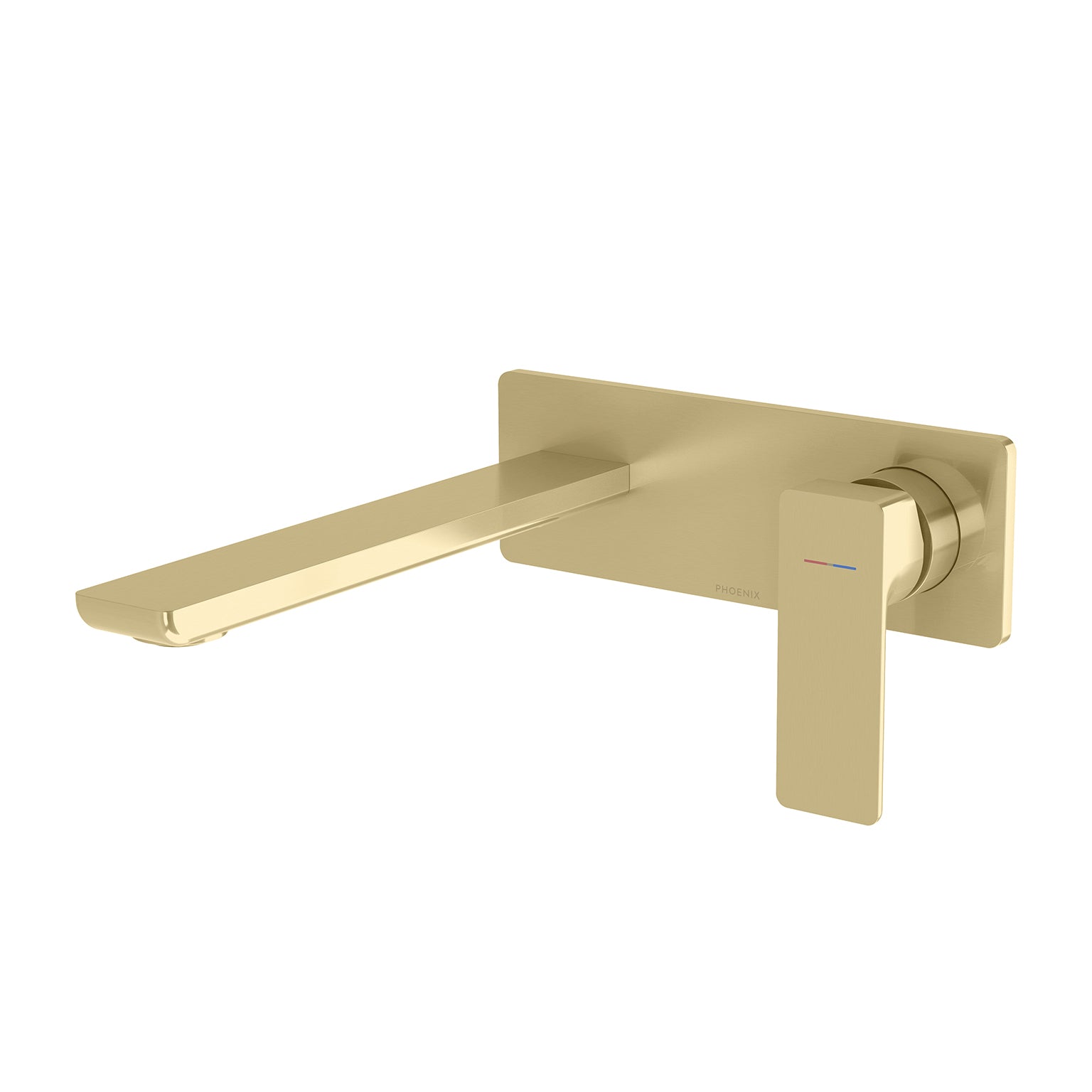 Phoenix Gloss MKII SwitchMix Wall Basin / Bath Mixer Set 200mm (Complete Kit) Brushed Gold