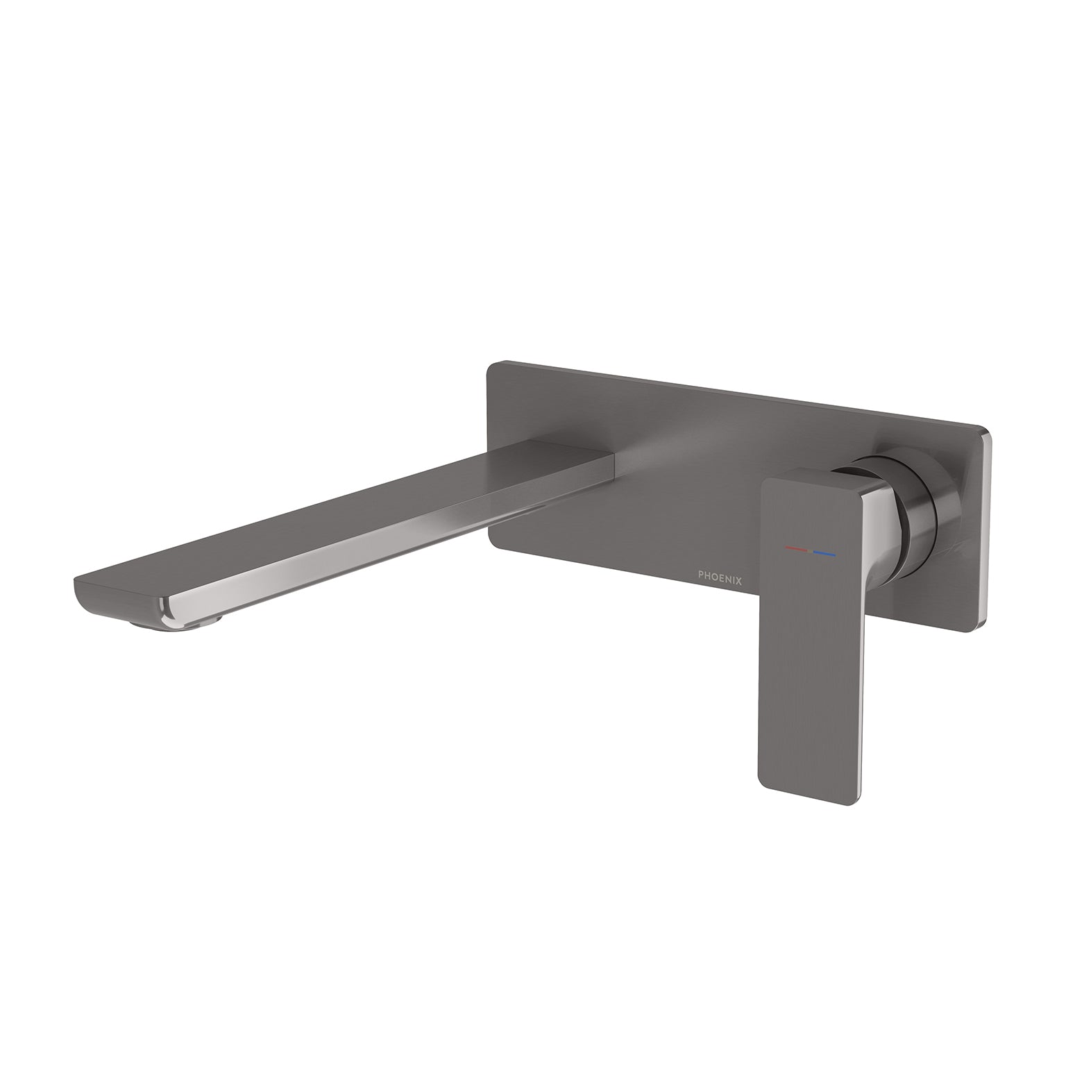 Phoenix Gloss MKII SwitchMix Wall Basin / Bath Mixer Set 200mm (Complete Kit) – Lead Free Brushed Carbon