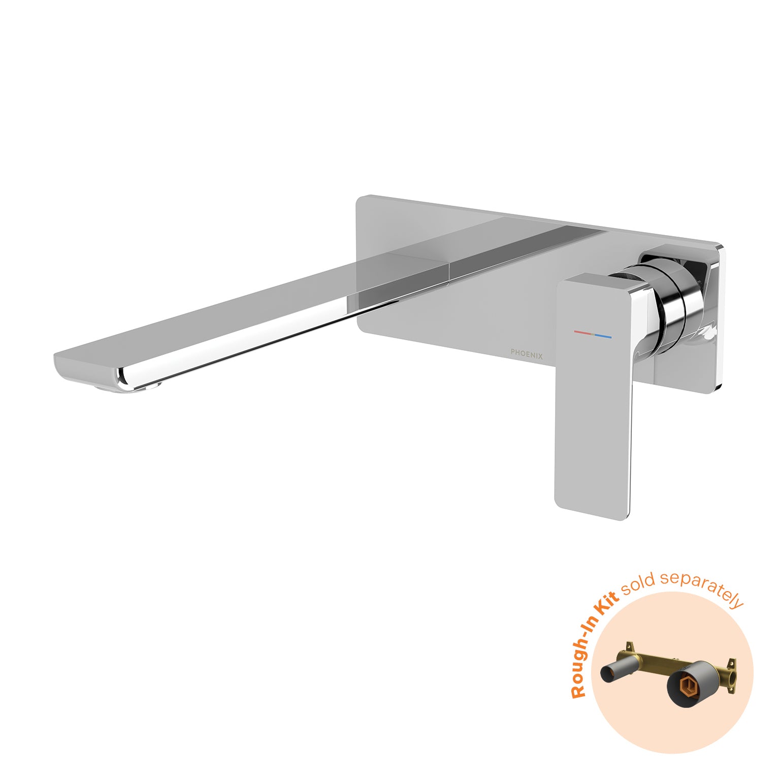 Phoenix Gloss MKII SwitchMix Wall Basin / Bath Mixer Set (Fit-Off Kit Only) - Lead Free Chrome