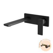 Phoenix Gloss MKII SwitchMix Wall Basin / Bath Mixer Set (Fit-Off Kit Only) Matte Black
