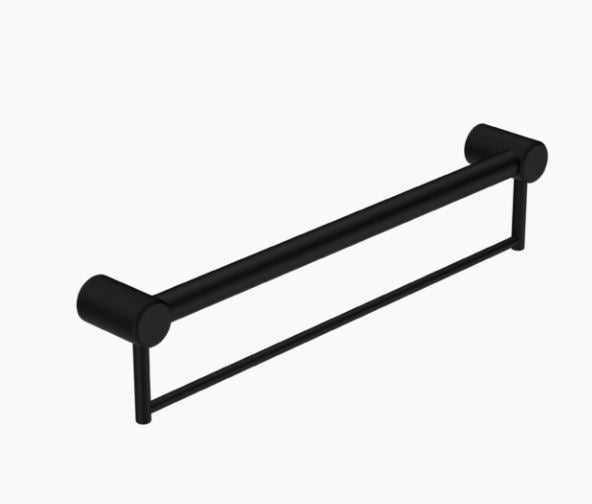 Nero Mecca Care 32mm Grab Rail With Towel Holder Matte Black