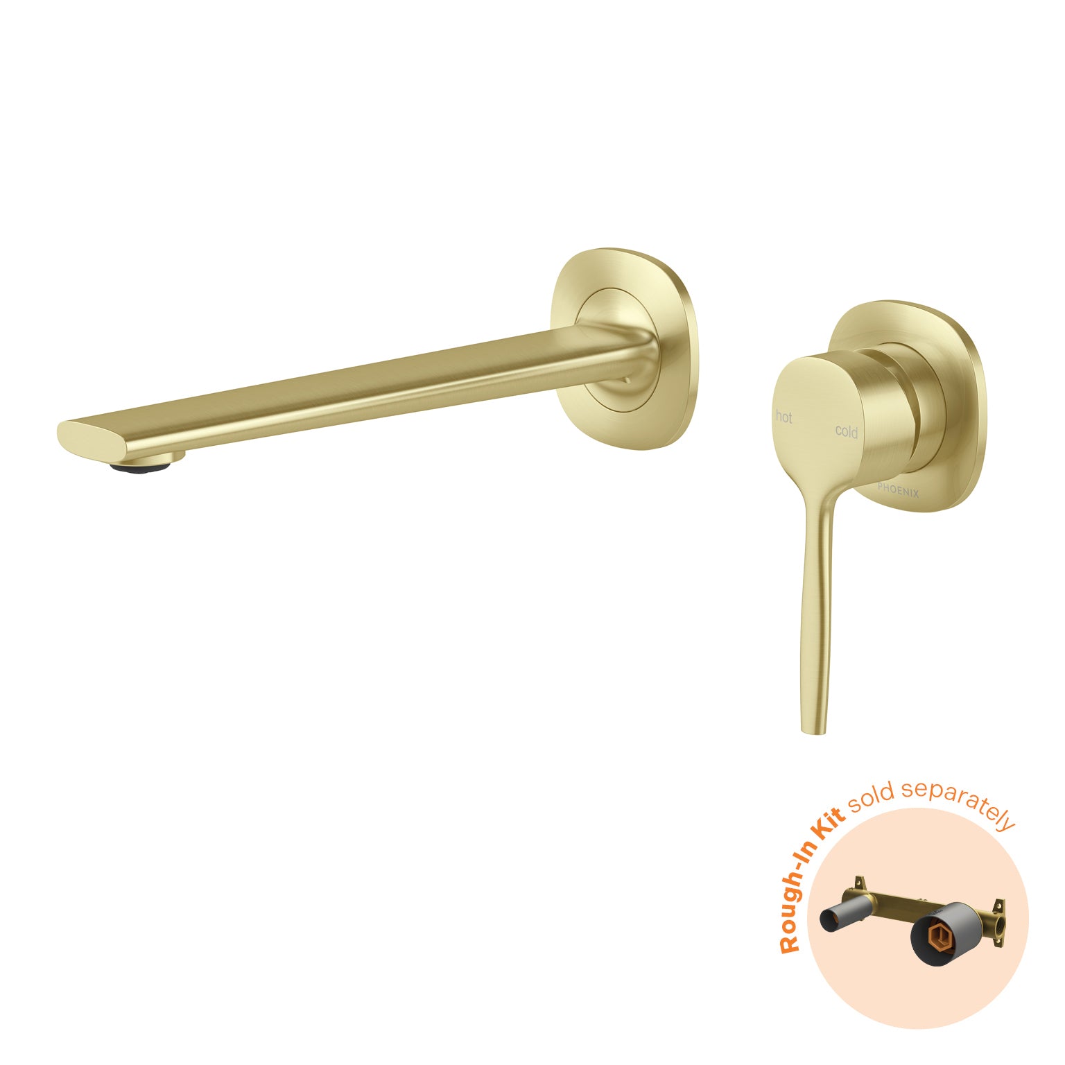Phoenix Vask SwitchMix Wall Basin / Bath Mixer Set Brushed Gold (Fit-Off Kit Only) – Lead Free