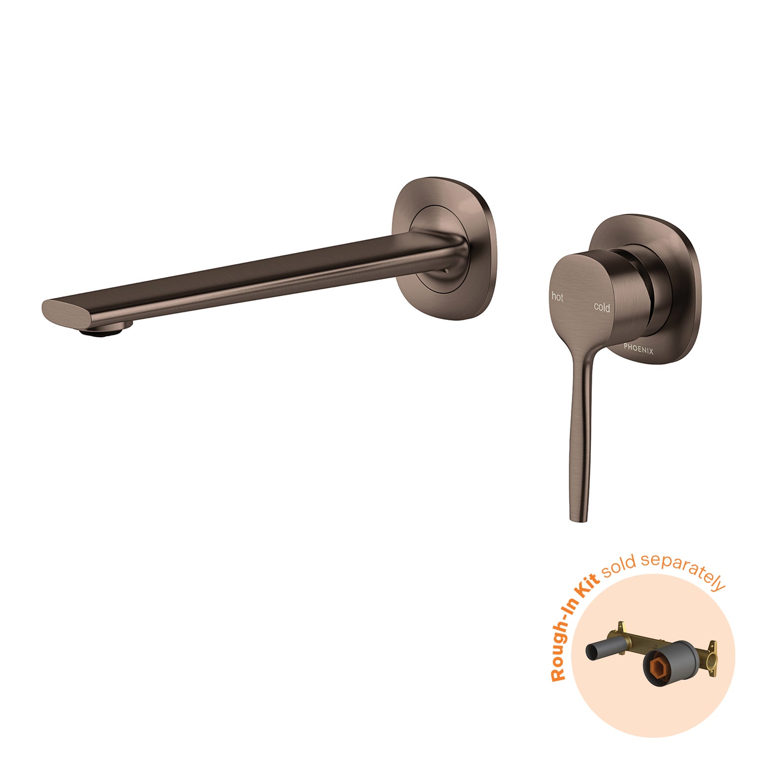 Phoeinx Vask SwitchMix Wall Basin / Bath Mixer Set (Fit-Off Kit Only) Brushed Bronze – Lead Free