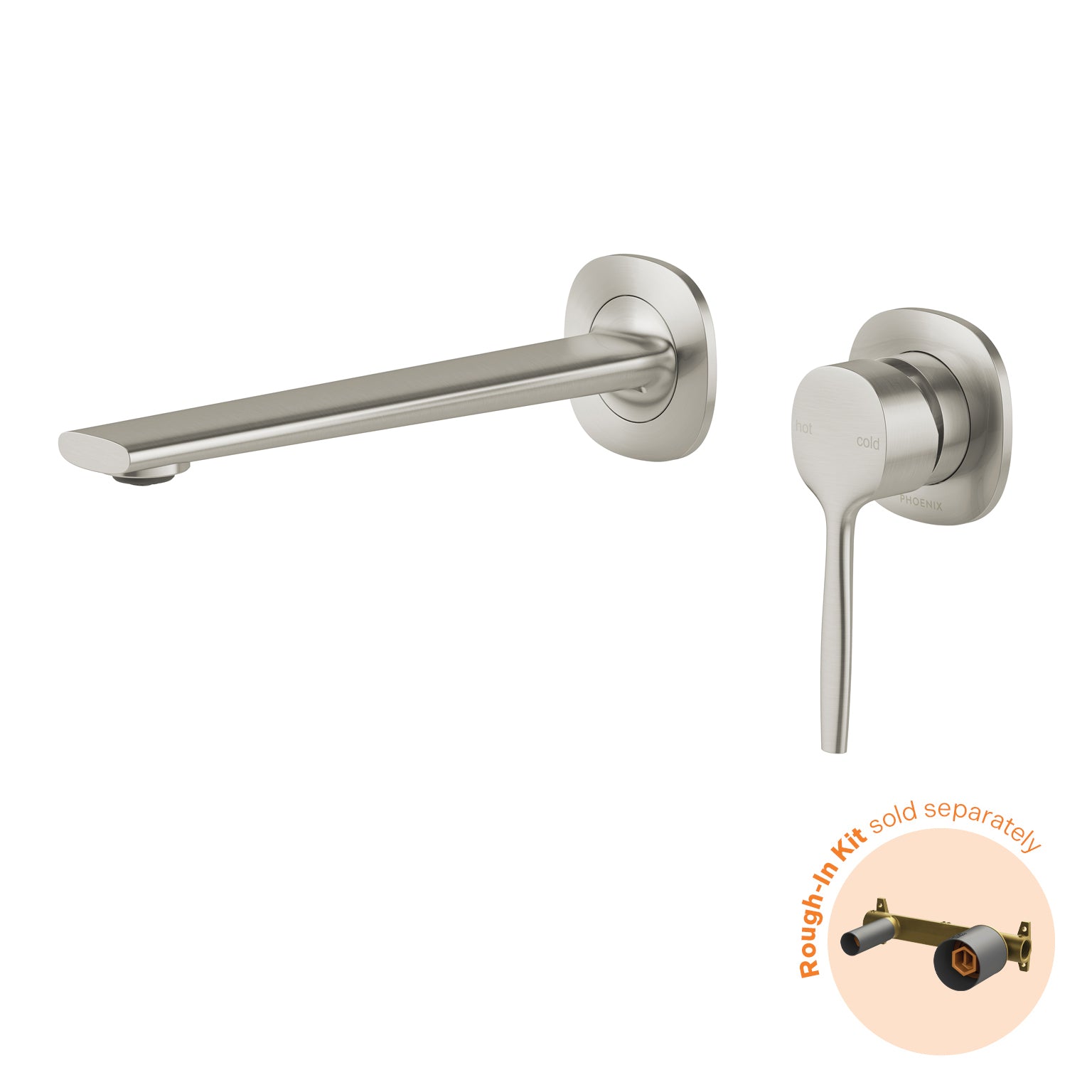 Phoenix Vask SwitchMix Wall Basin / Bath Mixer Set Brushed Nickel (Fit-Off Kit Only) – Lead Free