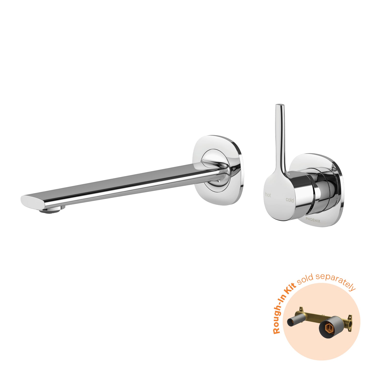 Phoenix Vask SwitchMix Wall Basin / Bath Mixer Set Pin Up Chrome (Fit Off Kit Only) – Lead Free