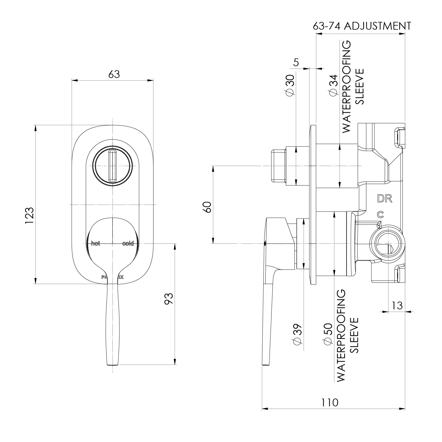 Phoenix Vask SwitchMix Shower / Bath Diverter Mixer (Complete Kit) Brushed Bronze – Lead Free