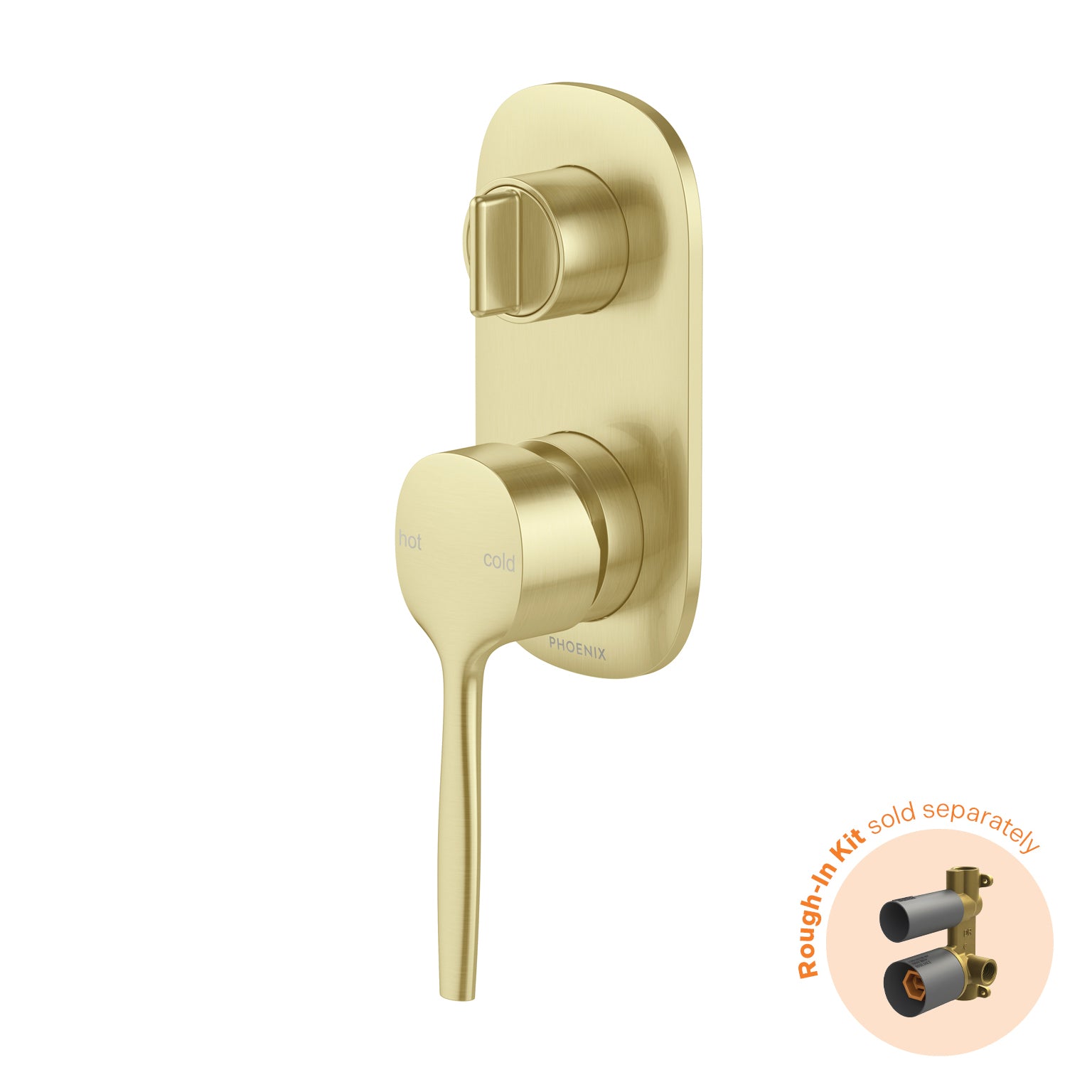 Phoenix Vask SwitchMix Shower / Bath Diverter Mixer Brushed Gold (Fit Off Kit Only ) – Lead Free