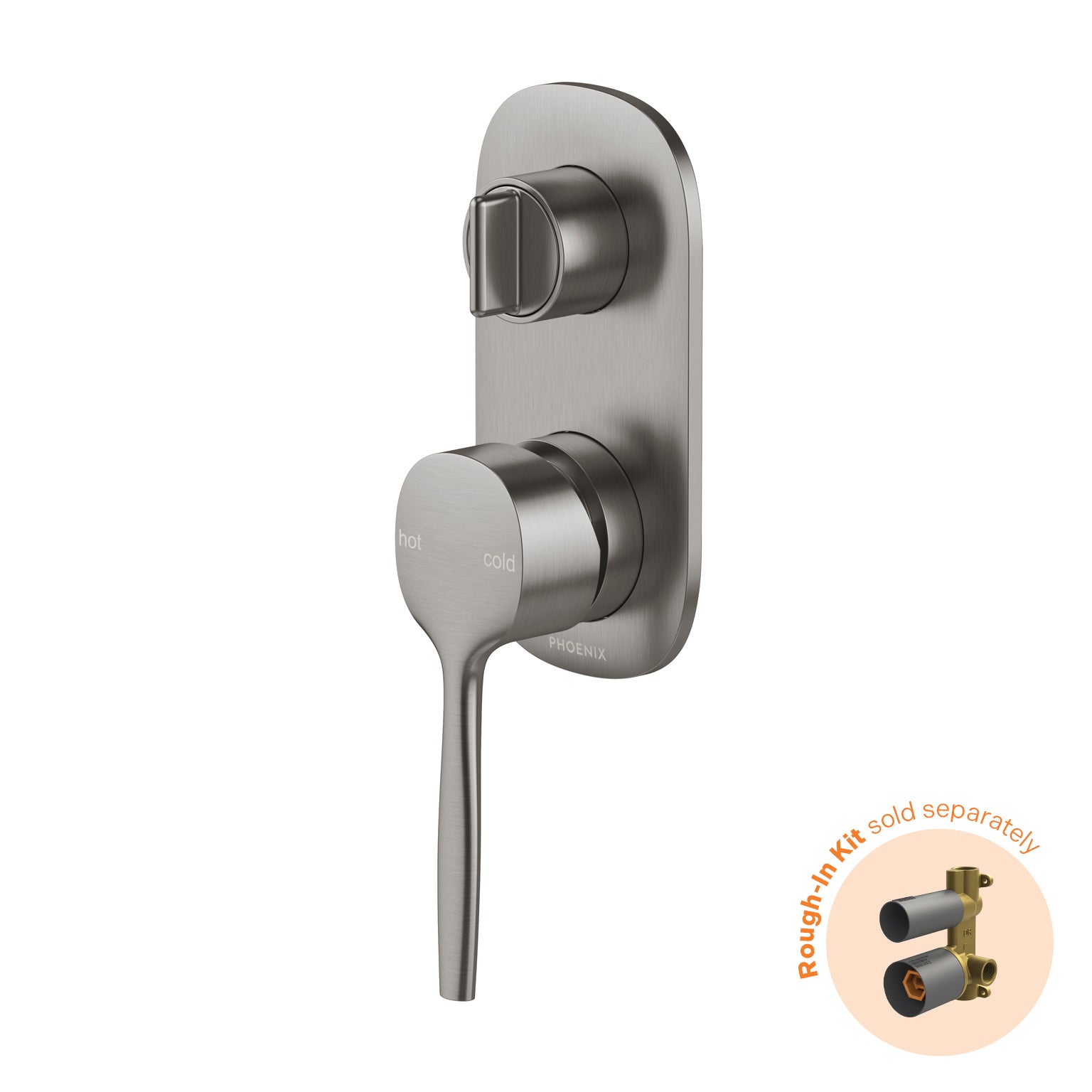 Phoenix Vask SwitchMix Shower / Bath Diverter Mixer Brushed Carbon (Fit Off Kit Only ) – Lead Free