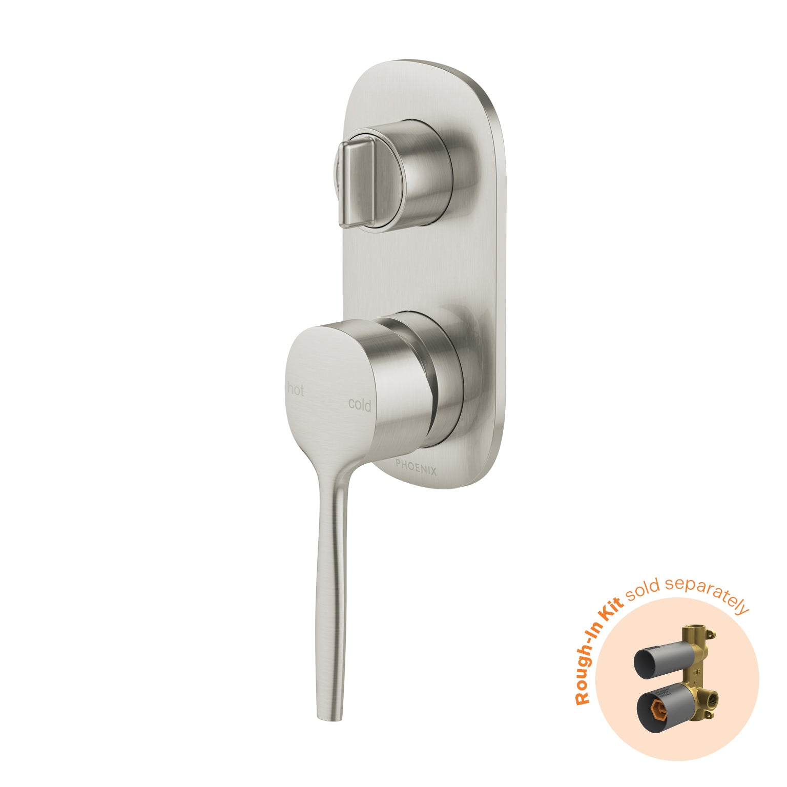 Phoenix Vask SwitchMix Shower / Bath Diverter Mixer Brushed Nickel (Fit Off Kit Only ) – Lead Free