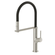 Phoenix Vask Flexible Hose Sink Mixer 200mm Brushed Nickel - Lead Free