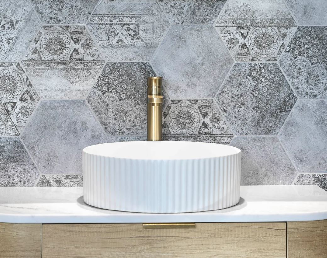 Marlo Round French Fluted Basin Matte White