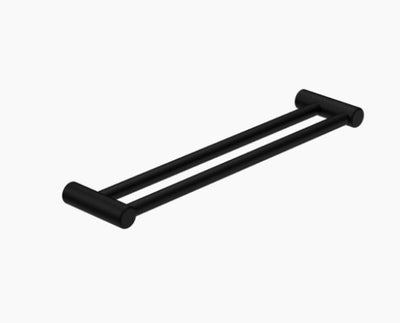 Nero Mecca Care 25mm Double Towel Grab Rail 600mm Matte Black