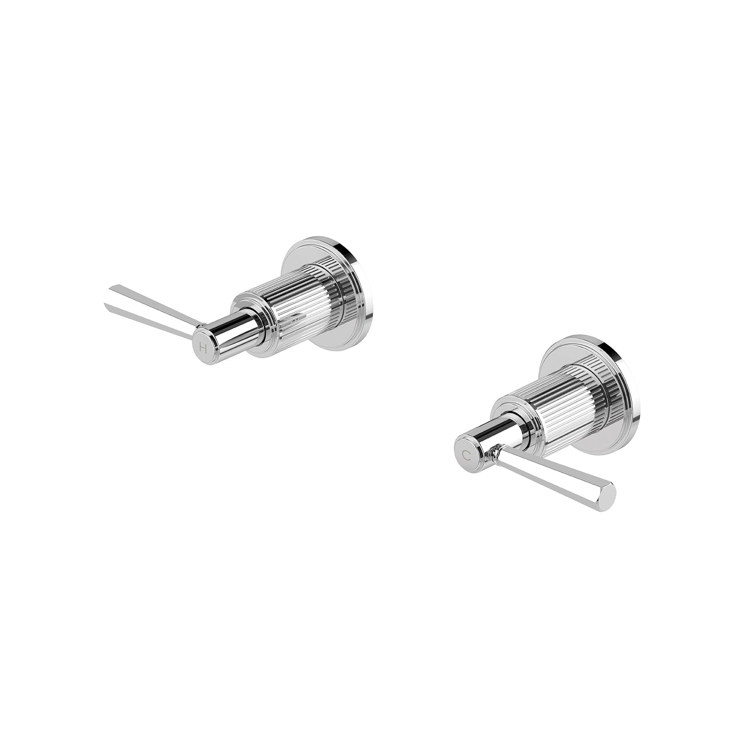 Phoenix Wiltern Wall Top Assemblies 15mm Extended Spindles Chrome - Lead Free
