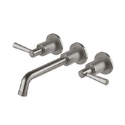 Phoenix Wiltern Wall Basin / Bath Tap Set 190mm Brushed Carbon – Lead Free