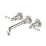 Phoenix Wiltern Wall Basin / Bath Tap Set 190mm Brushed Nickel – Lead Free