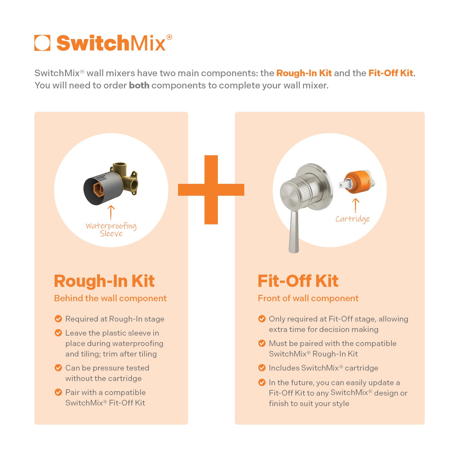 Phoenix Wiltern SwitchMix Shower / Wall Mixer Brushed Nickel (Fit-Off Kit Only) – Lead Free