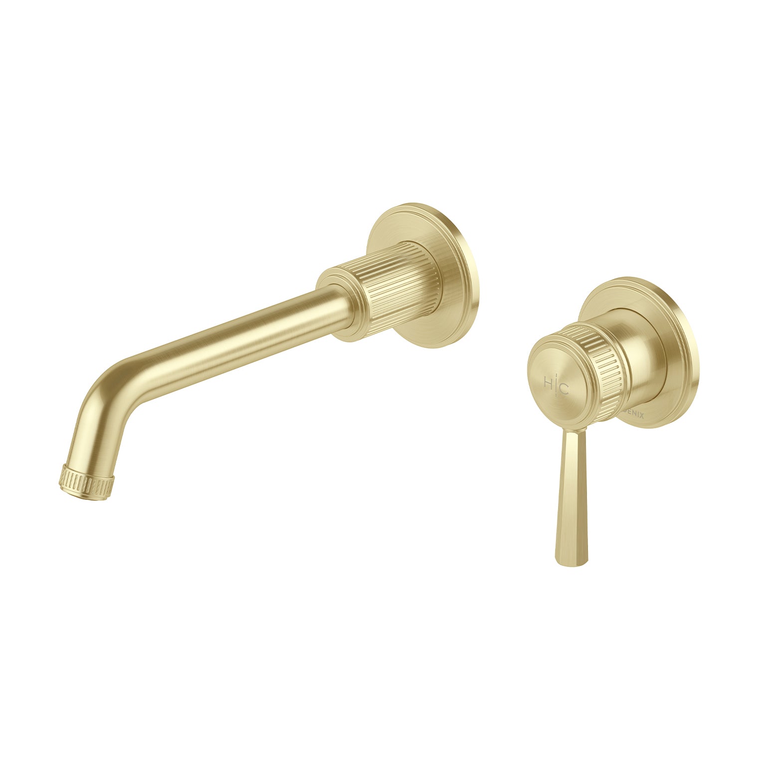 Phoenix  Wiltern SwitchMix Wall Basin / Bath Mixer Set 190mm Brushed Gold (Complete Kit) – Lead Free