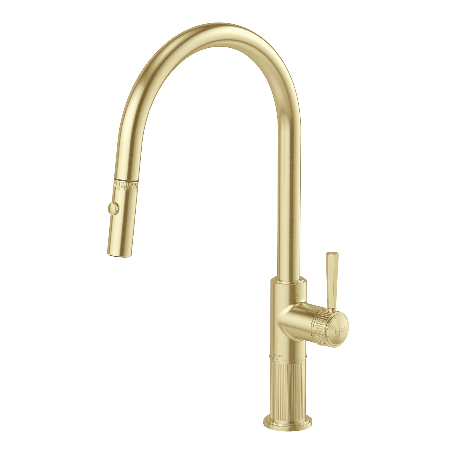 Phoenix Wiltern Pull Out Sink Mixer 230mm Brushed Gold - Lead Free