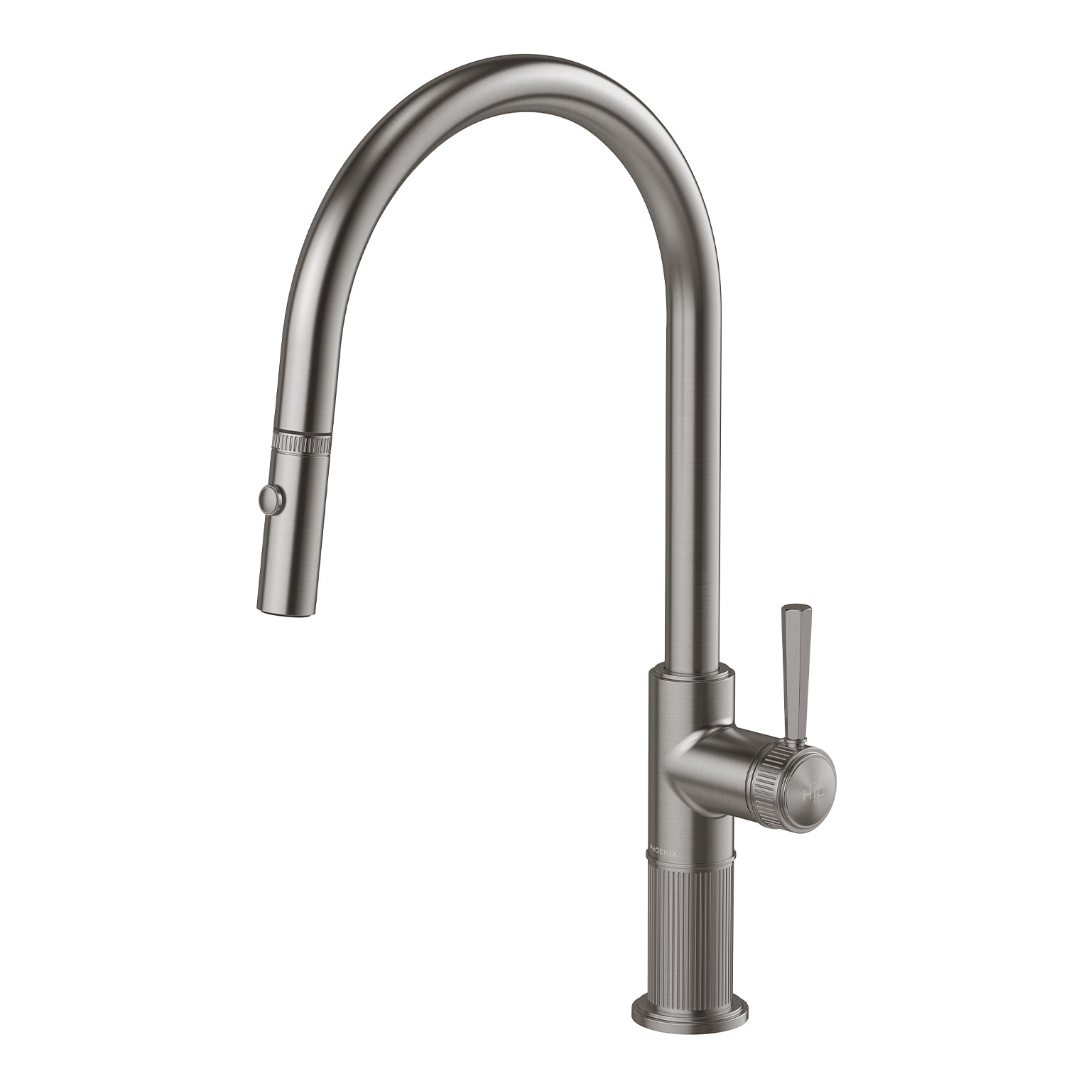 Phoenix Wiltern Pull Out Sink Mixer 230mm Brushed Carbon - Lead Free