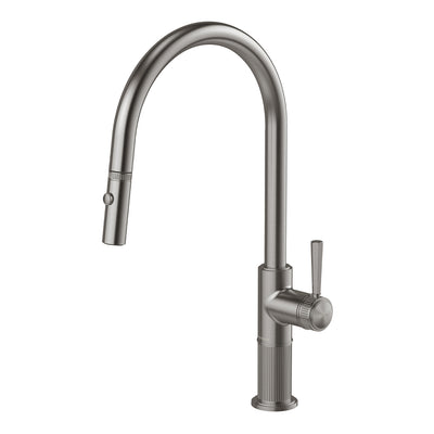 Phoenix Wiltern Pull Out Sink Mixer 230mm Brushed Carbon - Lead Free