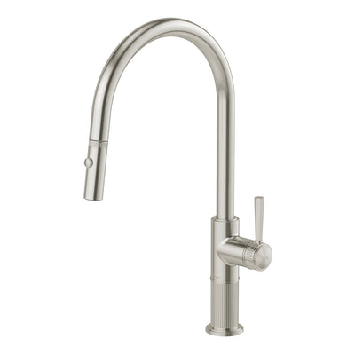 Phoenix Wiltern Pull Out Sink Mixer 230mm Brushed Nickel - Lead Free