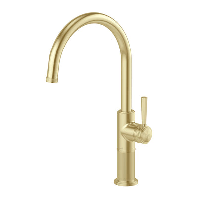 Phoenix Wiltern Sink Mixer 200mm Brushed Gold - Lead Free