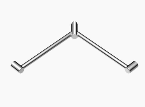 Nero Mecca Care 32mm Wrap Around Corner Grab Rail 600x600mm