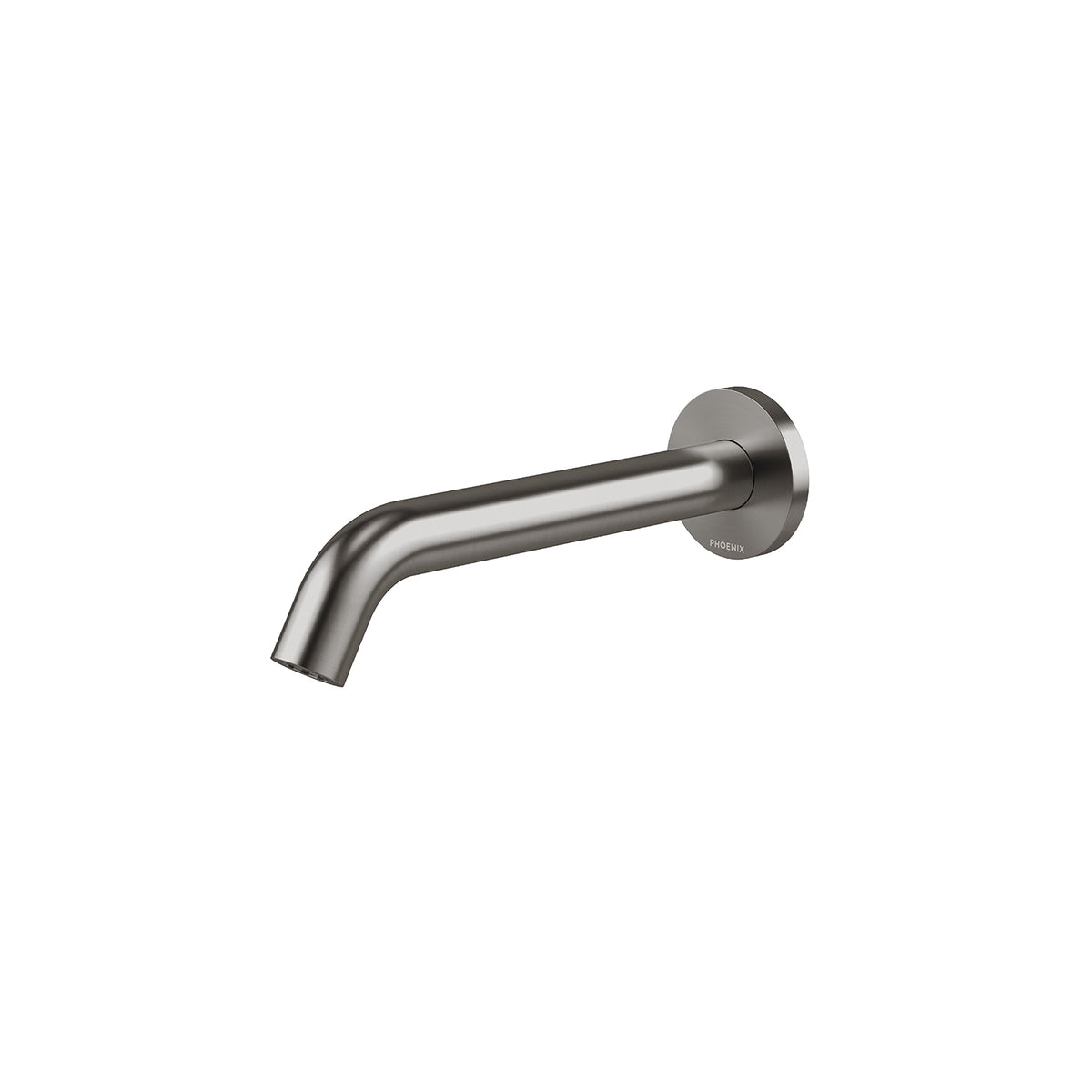 Phoenix Vivid MKII Wall Basin / Bath Outlet 200mm Curved Brushed Carbon – Lead Free