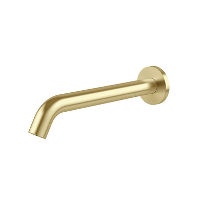 Phoenix Vivid MKII Wall Basin / Bath Outlet 240mm Curved Brushed Gold – Lead Free