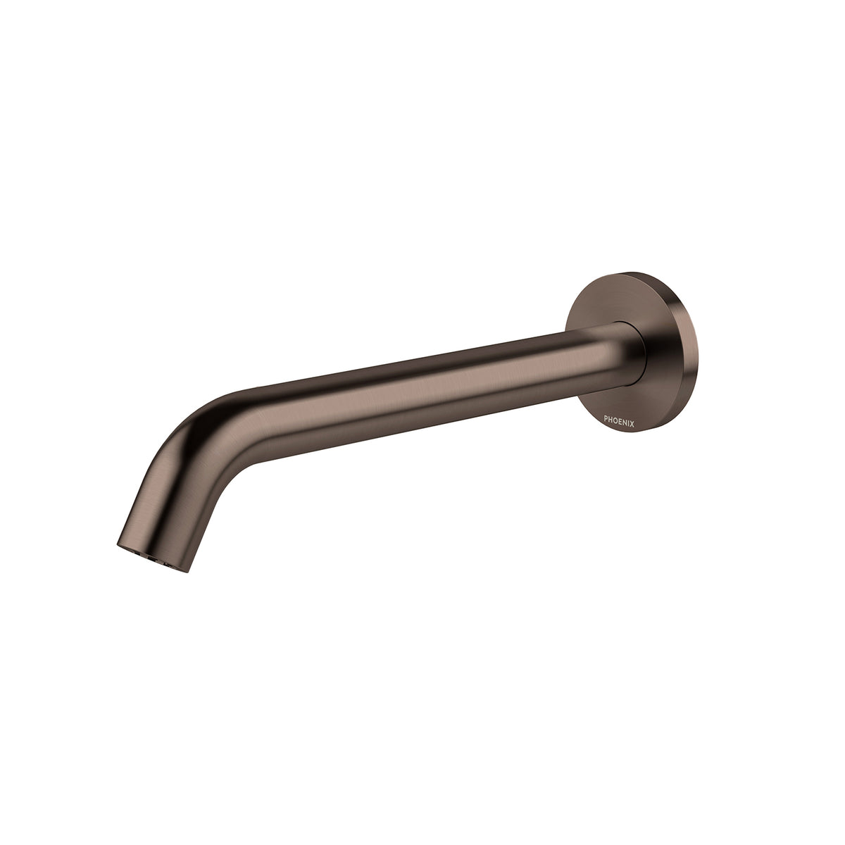 Phoenix Vivid MKII Wall Basin / Bath Outlet 240mm Curved Brushed Bronze – Lead Free